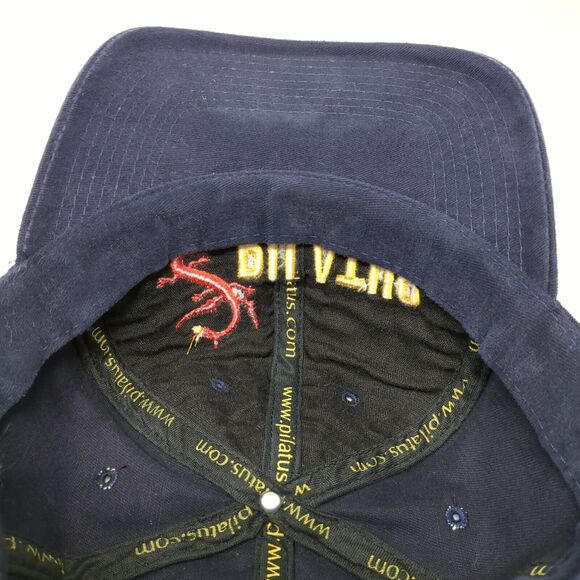 Pilatus Strapback Hat Blue One Size Adjustable Embroidered Vented Holes 6 Panel - Picture 7 of 7